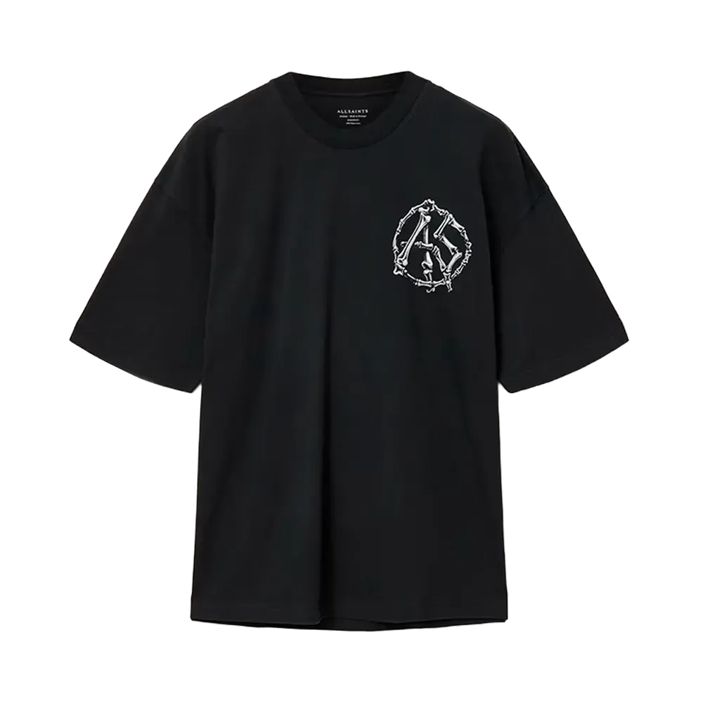 ALLSAINTS Anatomica Oversized T-Shirt Washed Black