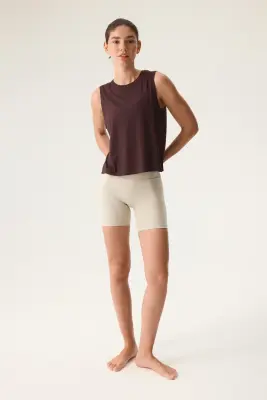 Débardeur de sport boxy DryMove™ - Prune chocolat — photo 1