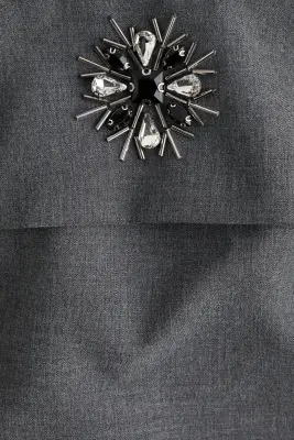 Robe bandeau ornée de strass - Gris — photo 4