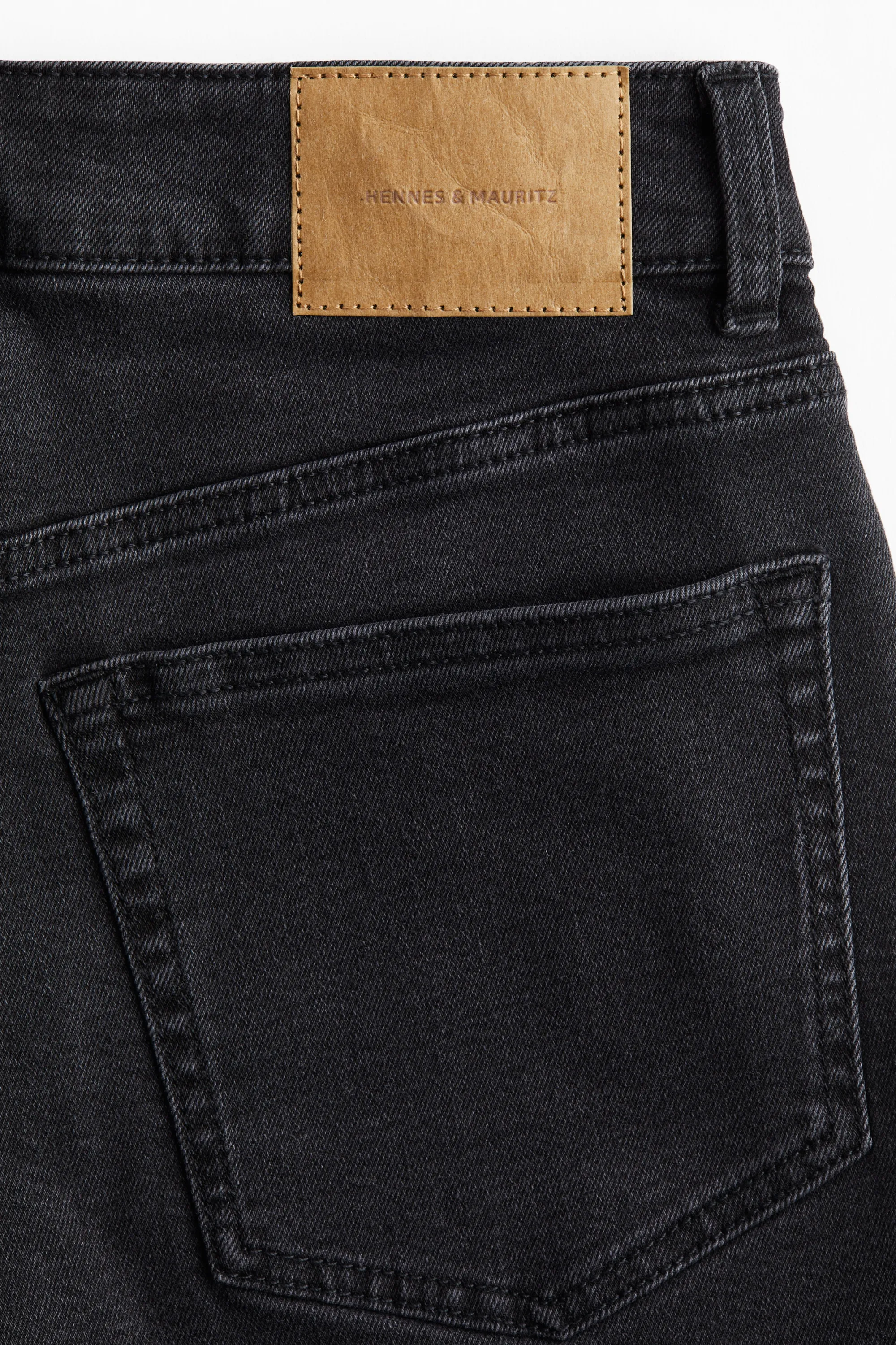 Short en denim Skinny High - Gris denim foncé