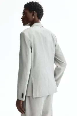 Veste Regular Fit à fermeture croisée - Gris clair — photo 3
