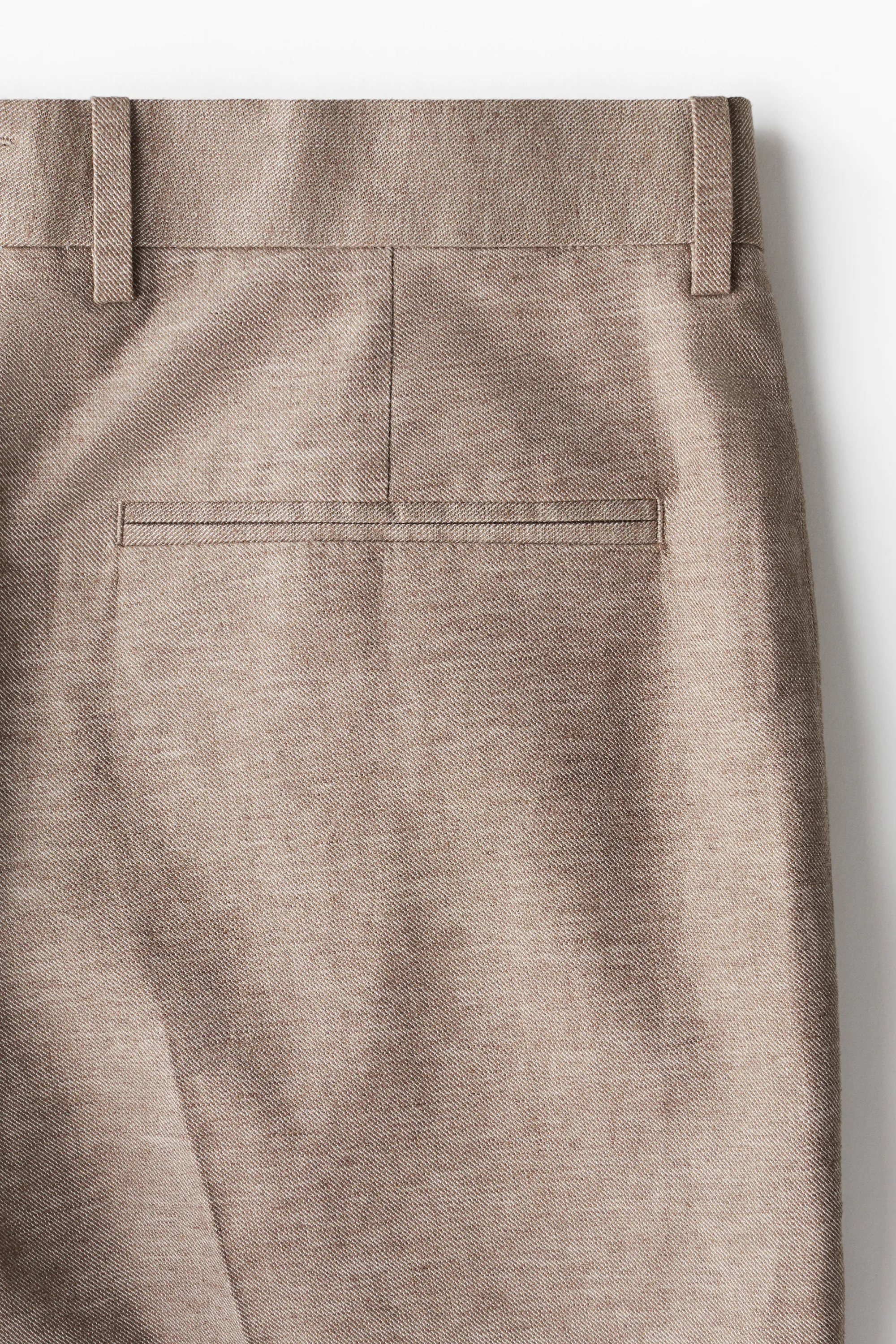 Pantalon chic Regular Fit en lin mélangé - Beige