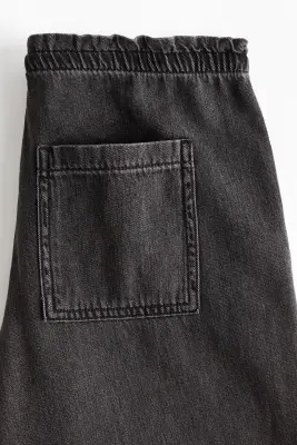 Pantalon en denim avec taille élastique - Gris denim foncé — photo 4