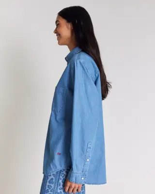 Chemise Anny bleu chambray — photo 4