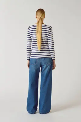 TEE-SHIRT KATY BLANC/BLEU — photo 2