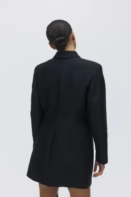 Robe blazer à fermeture croisée - Noir — photo 2