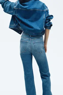 Flared High Jeans - Bleu denim — photo 2