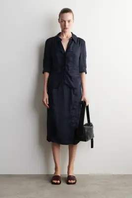 CHEMISE TEXTURÉE - BLEU MARINE — photo 1