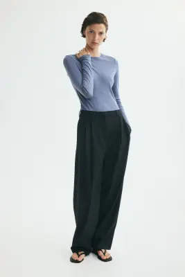 Top en jersey de coton pima - Bleu ancien — photo 1