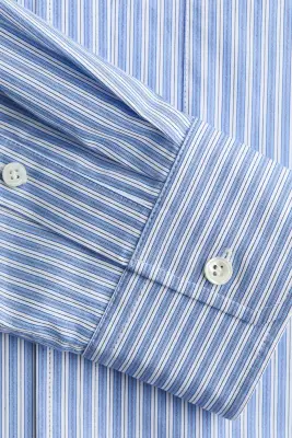 Chemise en popeline - Bleu clair/rayé — photo 4