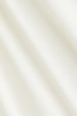 Long-sleeved cotton top - Crème — photo 4
