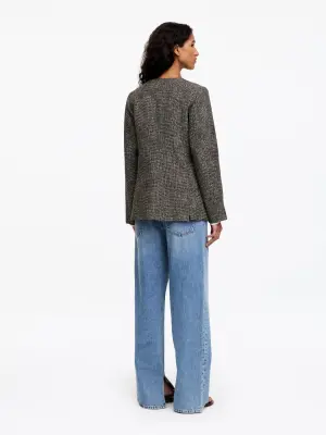 Veste utilitaire en mélange de laine et de coton - Taupe foncé — photo 1