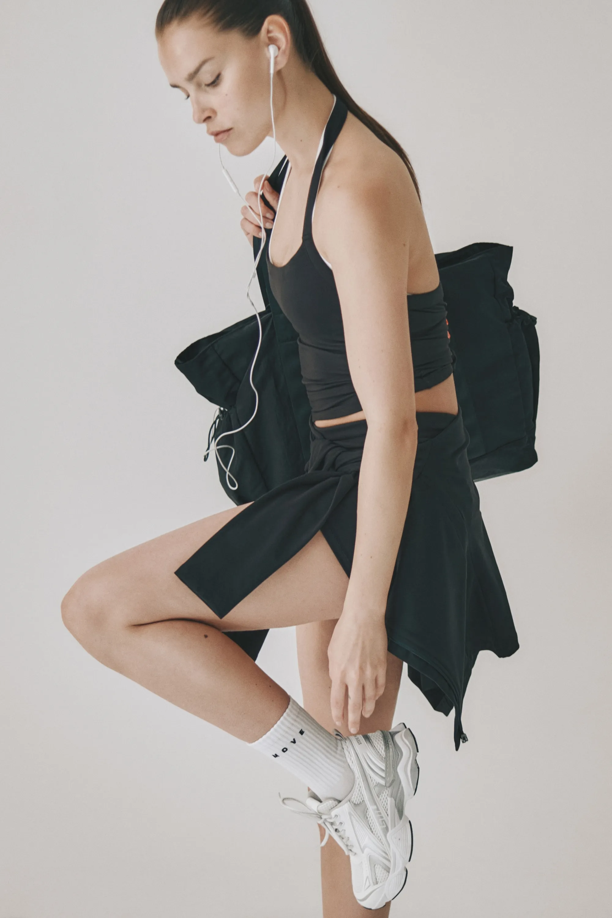 Débardeur de sport dos nu SoftMove™ - Noir