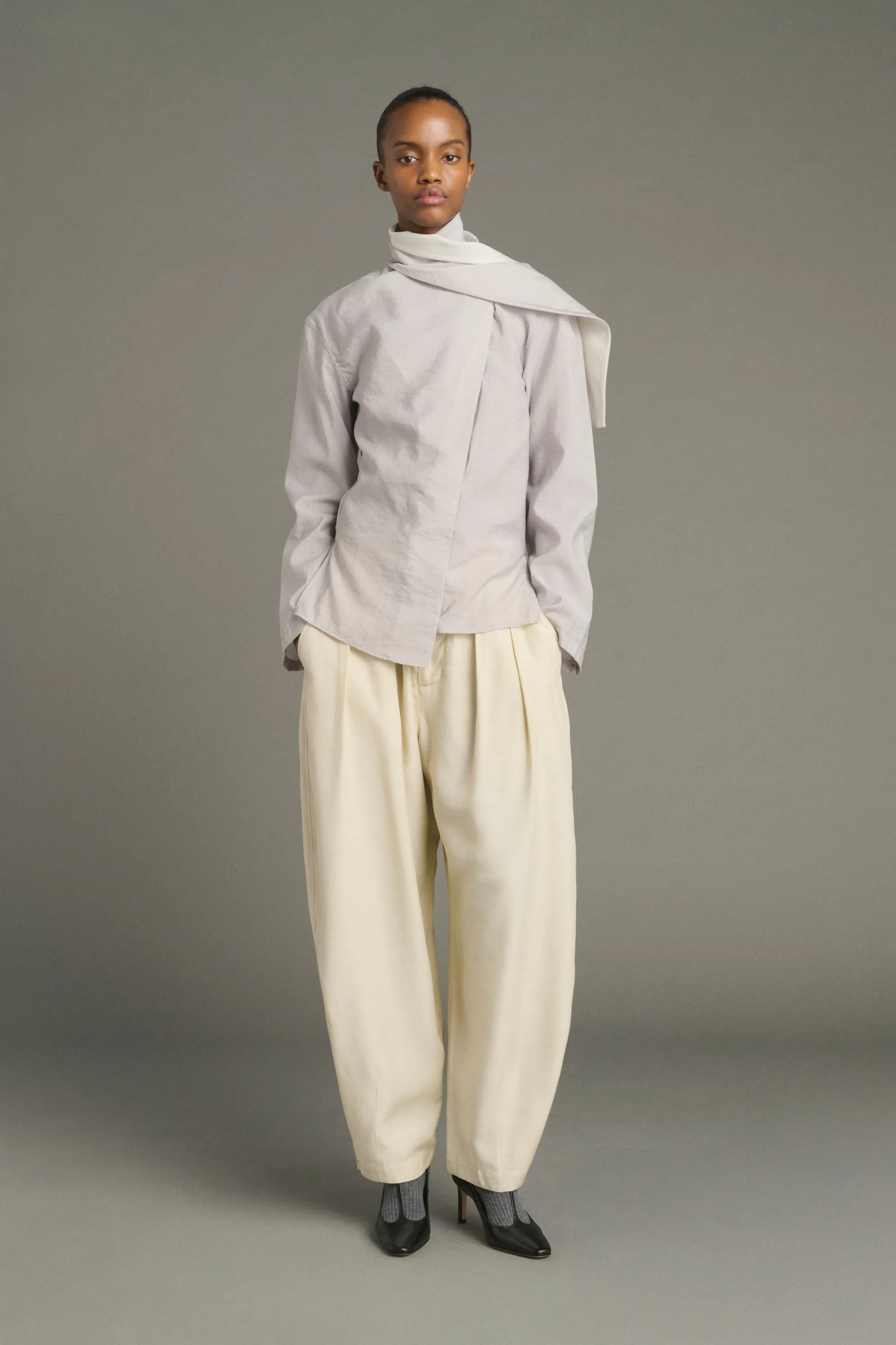 BLOUSE LEONORE GRIS PARME