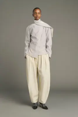 BLOUSE LEONORE GRIS PARME — photo 1