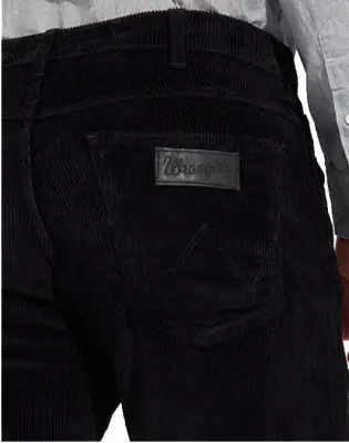 WRANGLER PANTALON VELOURS GREENSBORO Marine — photo 4