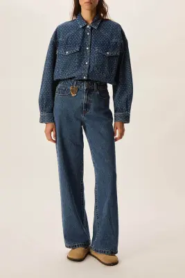 Chemise Lolly Jacquard Middle Blue — photo 3