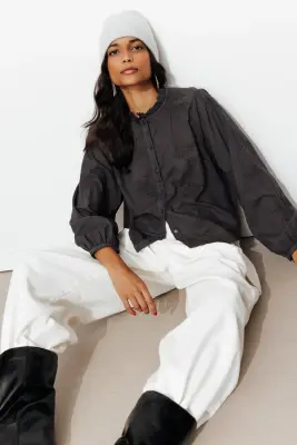 Chemise en cotonnade brodée — photo 2
