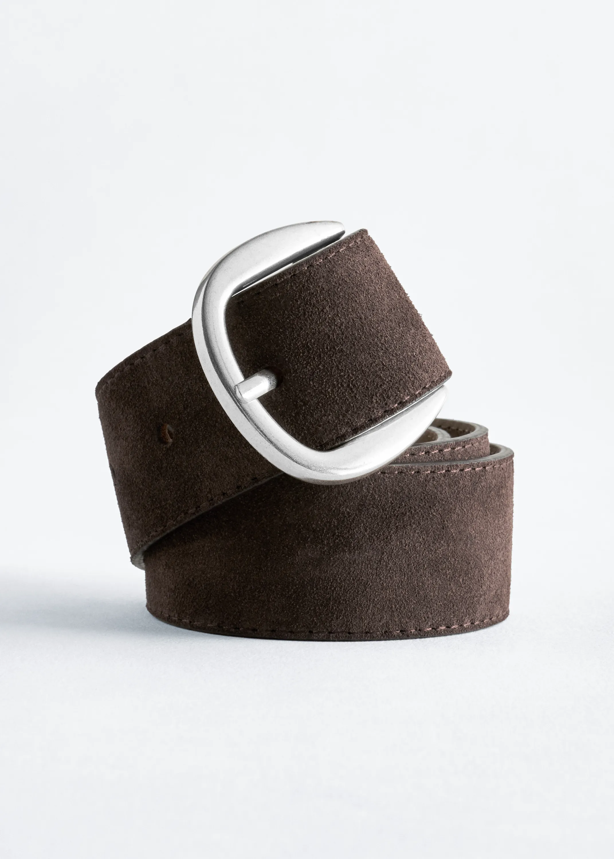 Ceinture en cuir - Marron foncé