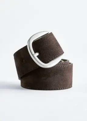 Ceinture en cuir - Marron foncé — photo 1