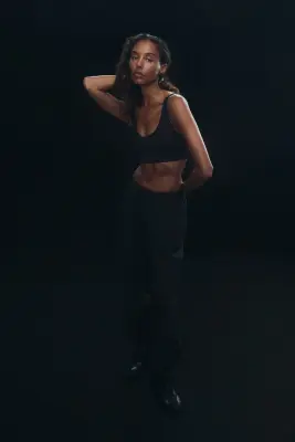 Pantalon de sport déperlant avec jambes ballon - Noir — photo 5
