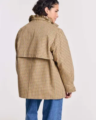Veste Owen carreaux ocre et marine — photo 5