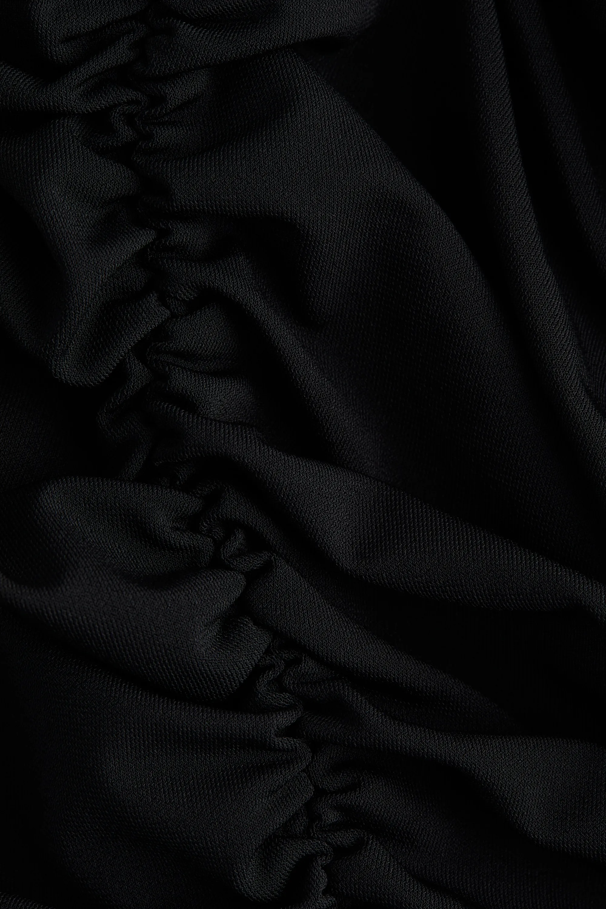 Robe en jersey à effet drapé - Noir