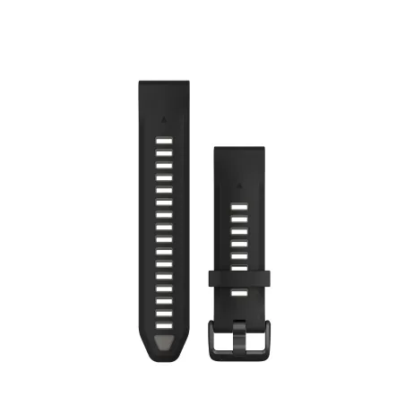 Bracelet Garmin Quickfit 20mm silicone noir / gris galet 010-13391-00