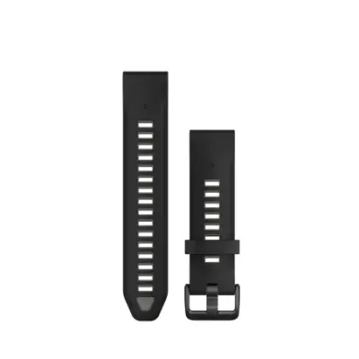 Bracelet Garmin Quickfit 20mm silicone noir / gris galet 010-13391-00 — photo 1