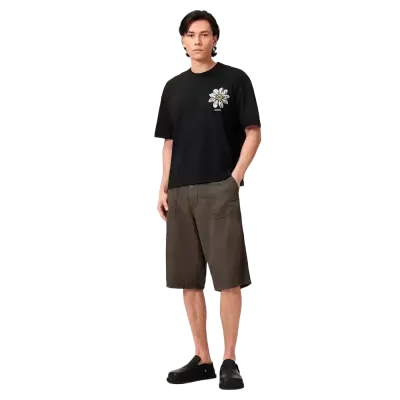 ALLSAINTS Petals Oversized Short Sleeve Graphic T-Shirt Washed Black — photo 3