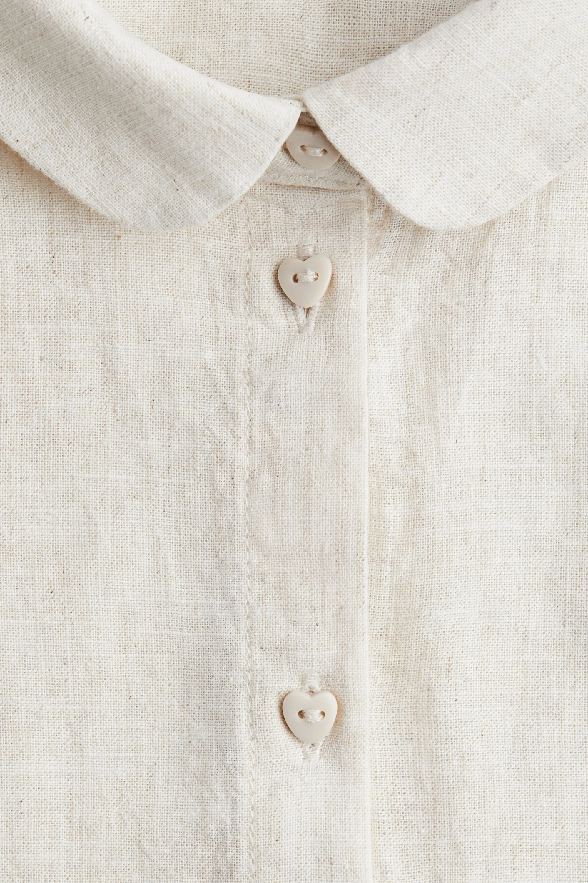 Blouse en lin mélangé - Beige clair