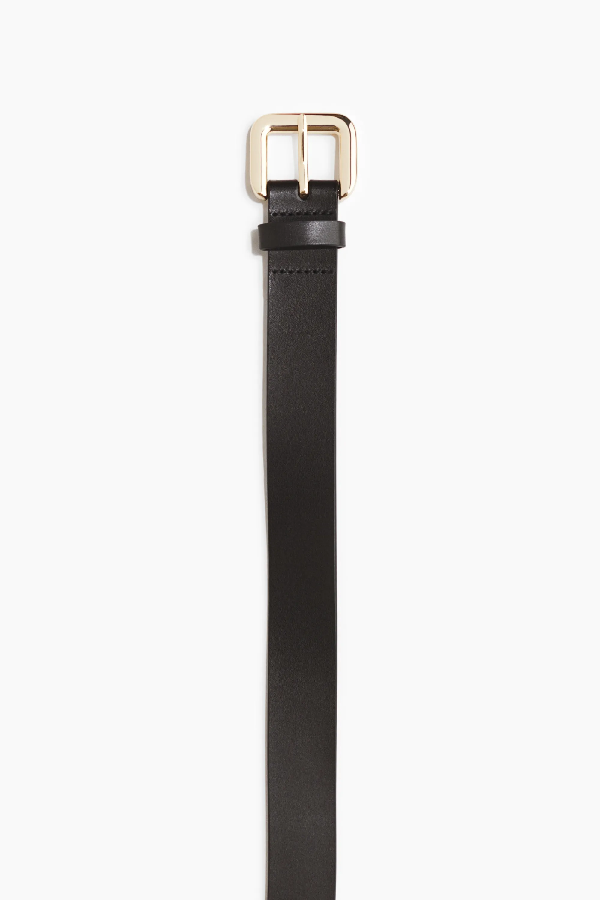 Ceinture en cuir fendu - Noir