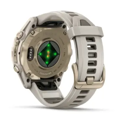 Garmin Fenix 8 Amoled 43mm Verre Sapphire lunette Soft Gold bracelet gris cendré 010-02903-11 — photo 4