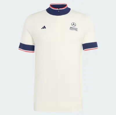 ADIDAS POLO MAILLE MERCEDES Blanc — photo 5