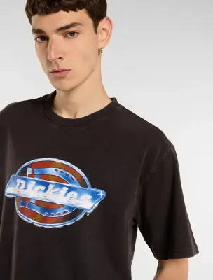 t-shirt Dickies mi-lourd Coolidge – black — photo 3