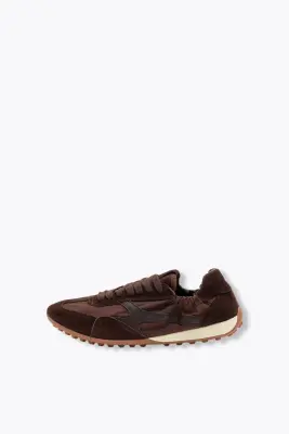 Baskets en cuir et toile Femme — photo 2