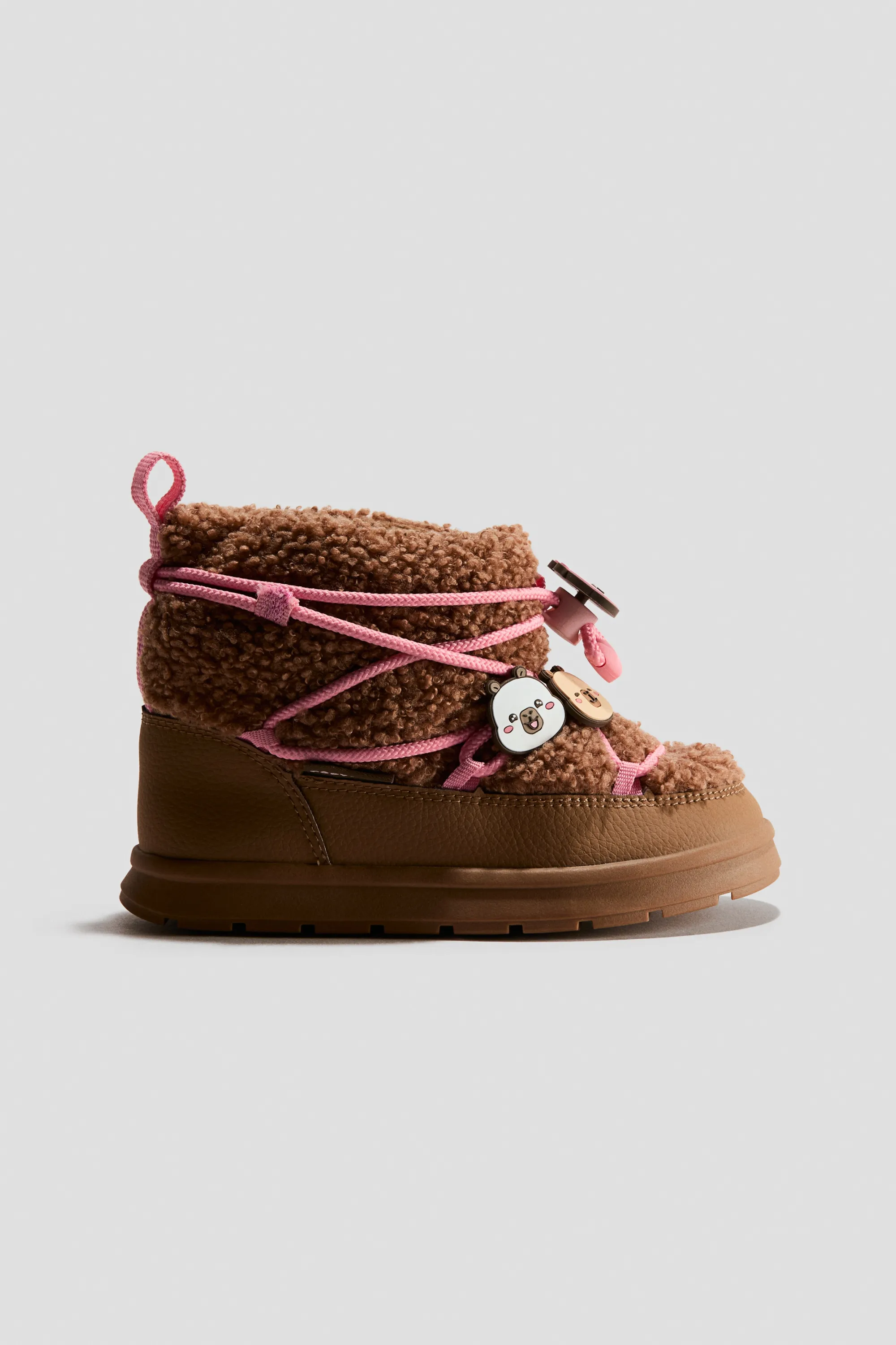 Bottines de neige chaudement doublées avec motifs - Marron/CapyFun
