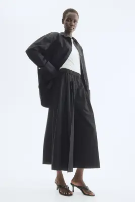 Jupe-culotte à pinces - Noir — photo 3