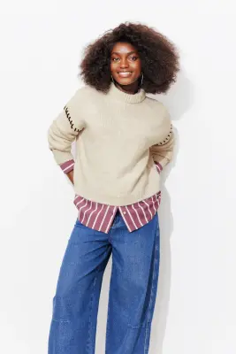 Pull court en maille Femme — photo 2