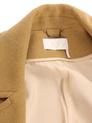 Manteau long en laine jaune moutarde kaki Prix boutique 3000€ Taille 38 — photo 2