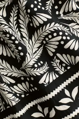 Robe midi avec bretelles à nouer - Noir/beige clair — photo 4