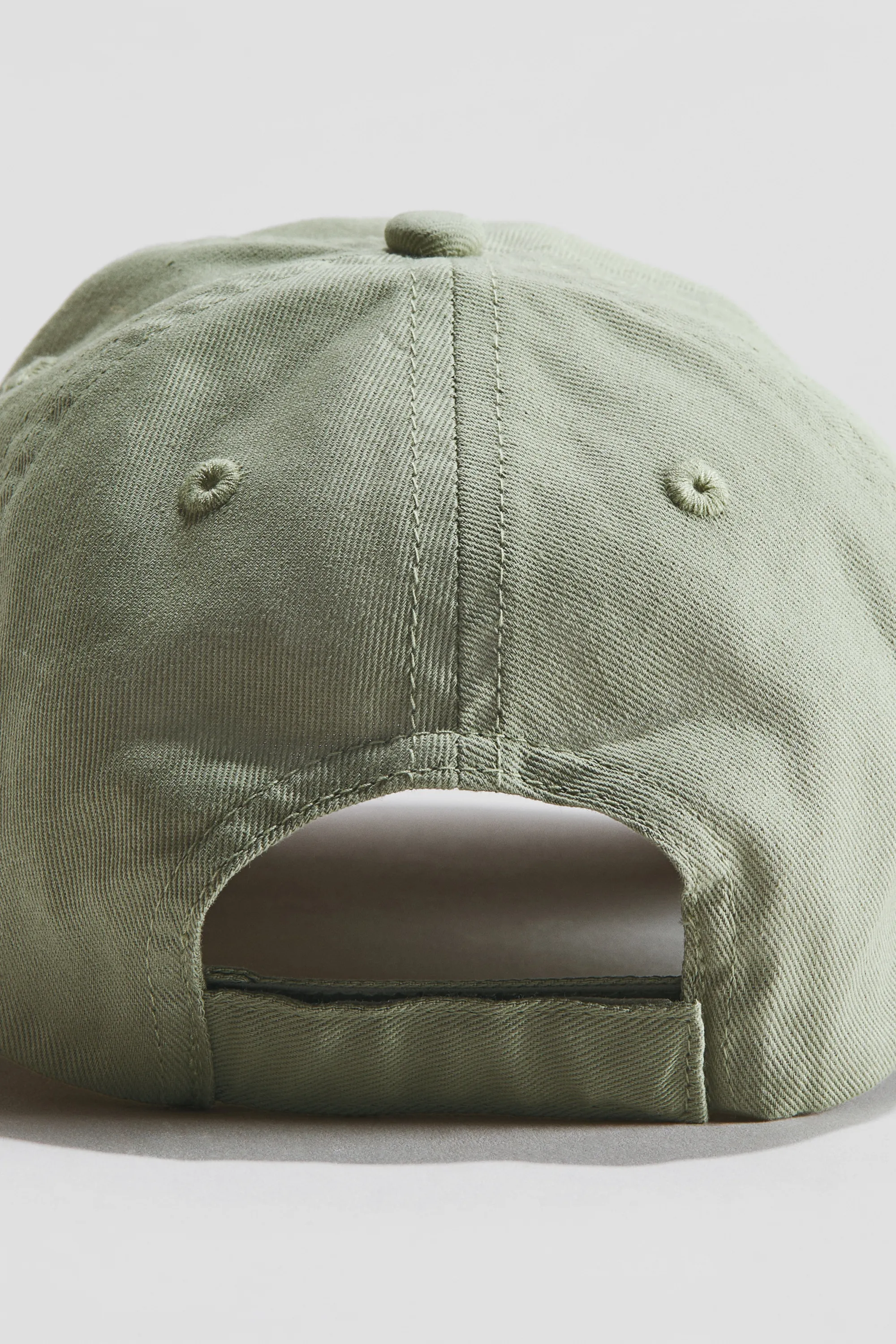 Lot de 2 casquettes en twill de coton - Vert kaki/beige clair