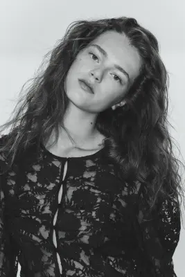 Blouse volantée en dentelle - Noir — photo 2