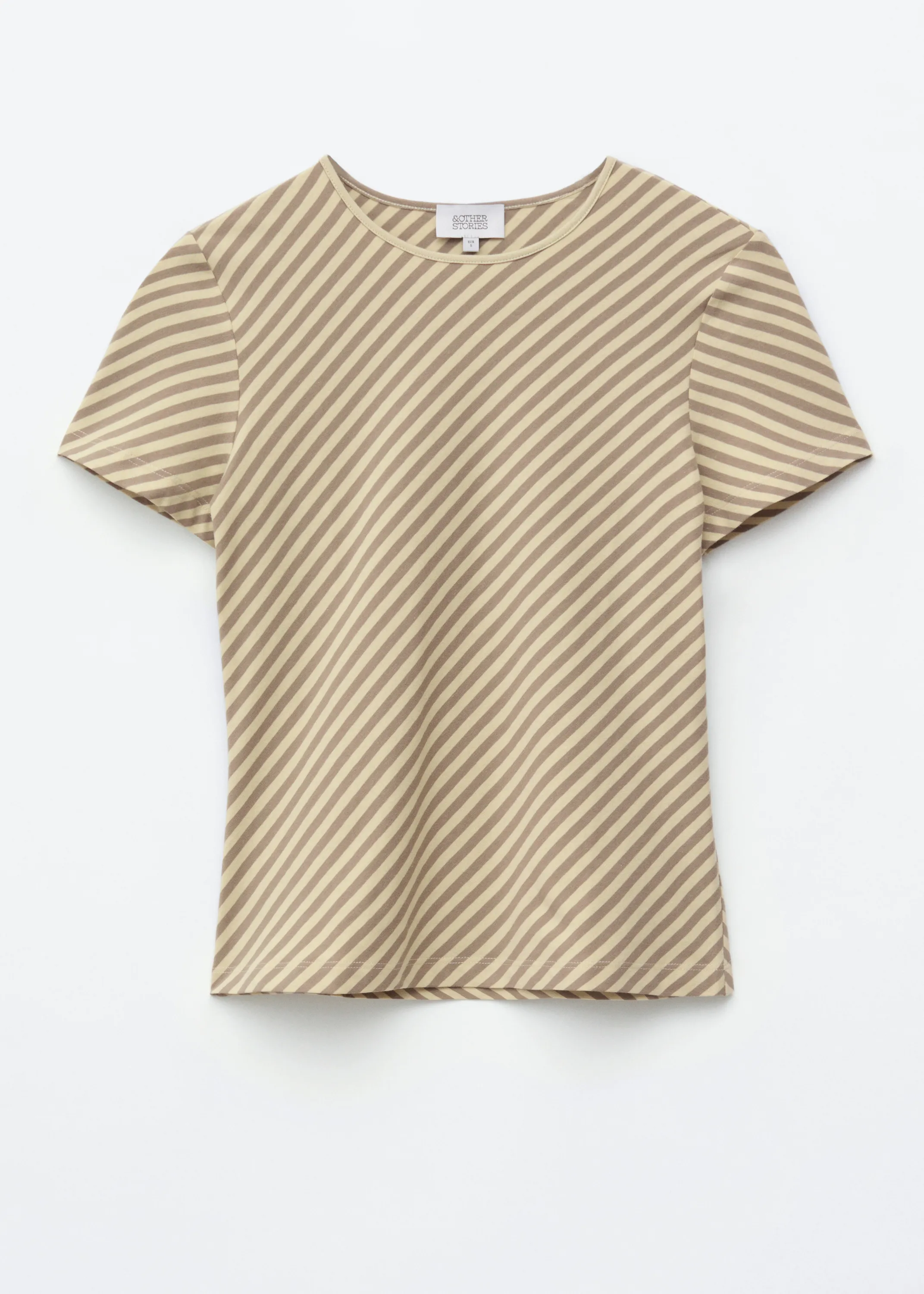 T-shirt ajusté - Beige chaud/Rayé
