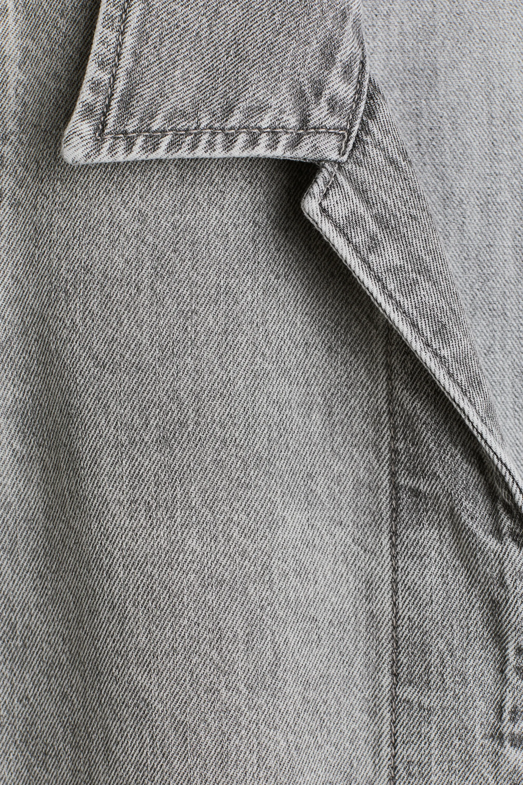 Veste à nouer en denim - Gris denim