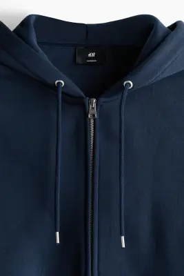 Veste à capuche zippée Oversized Fit - Bleu marine — photo 5