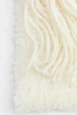 Écharpe en mohair mélangé - Crème — photo 1