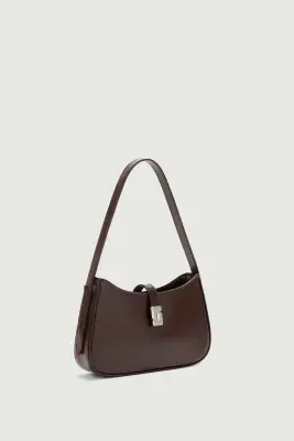 SAC BONNIE CHOCOLAT FERMOIR ARGENTÉ — photo 3