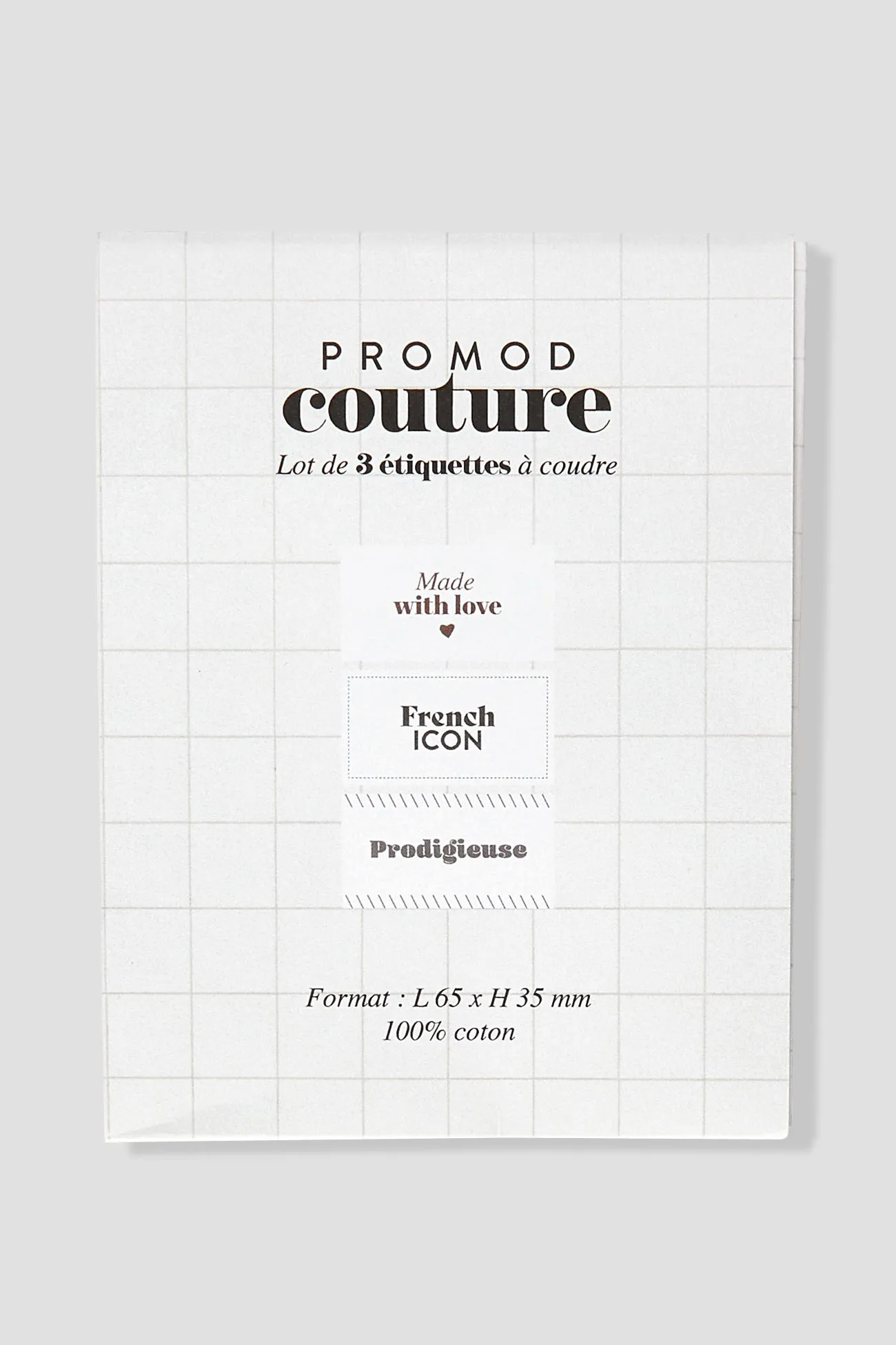 Lot de 3 étiquettes à coudre