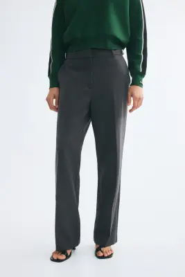 Pantalon droit en twill - Gris foncé — photo 2